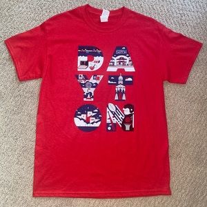 University of Dayton short sleeve red shirt